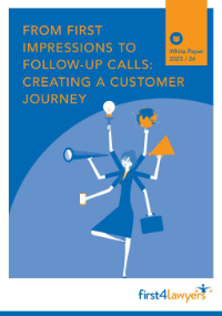 First4Lawyers White Paper: From first impressions to follow-up calls: Creating a customer journey - frontpage First4Lawyers White Paper: From first impressions to follow-up calls: Creating a customer journey - frontpage